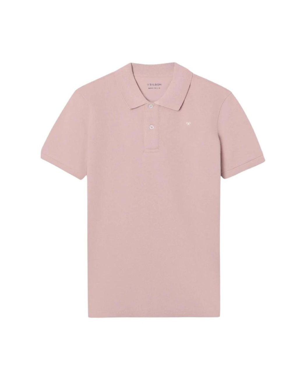 Silbon Pink Polo Shirts for men