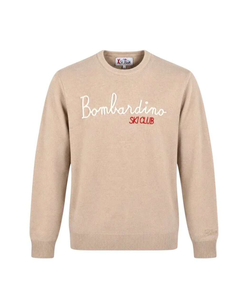 Mc2 Saint Barth Natural Round-Neck Knitwear for men