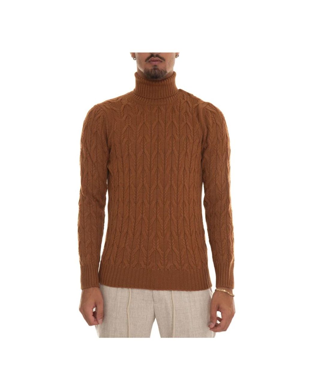Gran Sasso Brown Turtlenecks for men
