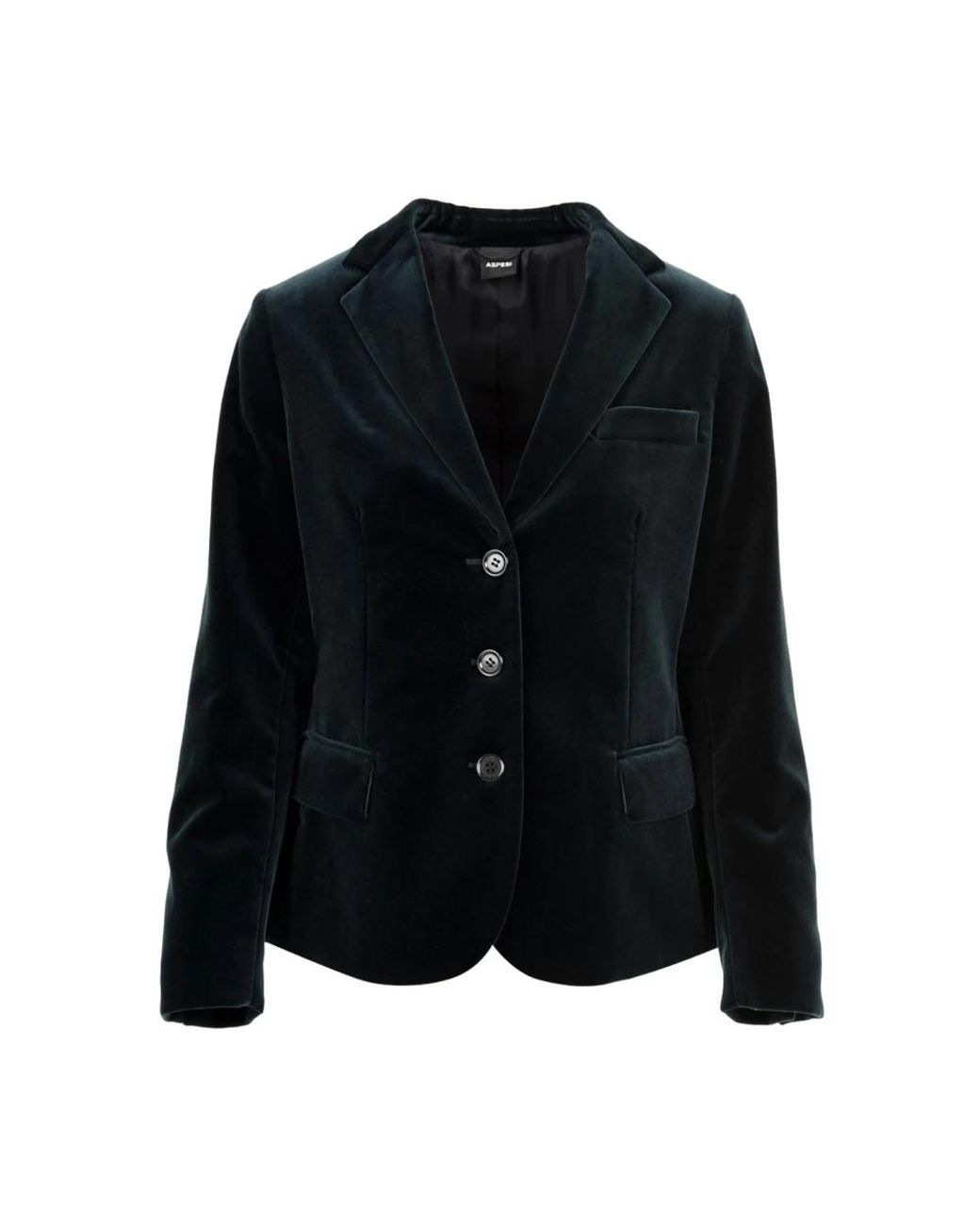 Aspesi Jassen ,Blauw ,Knoopsluiting Voorzijde Achtersplit in het Black