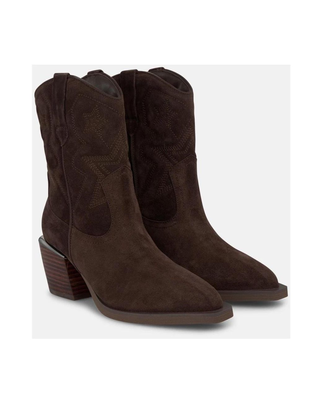 Alma En Pena. Brown Cowboy & Biker Boots