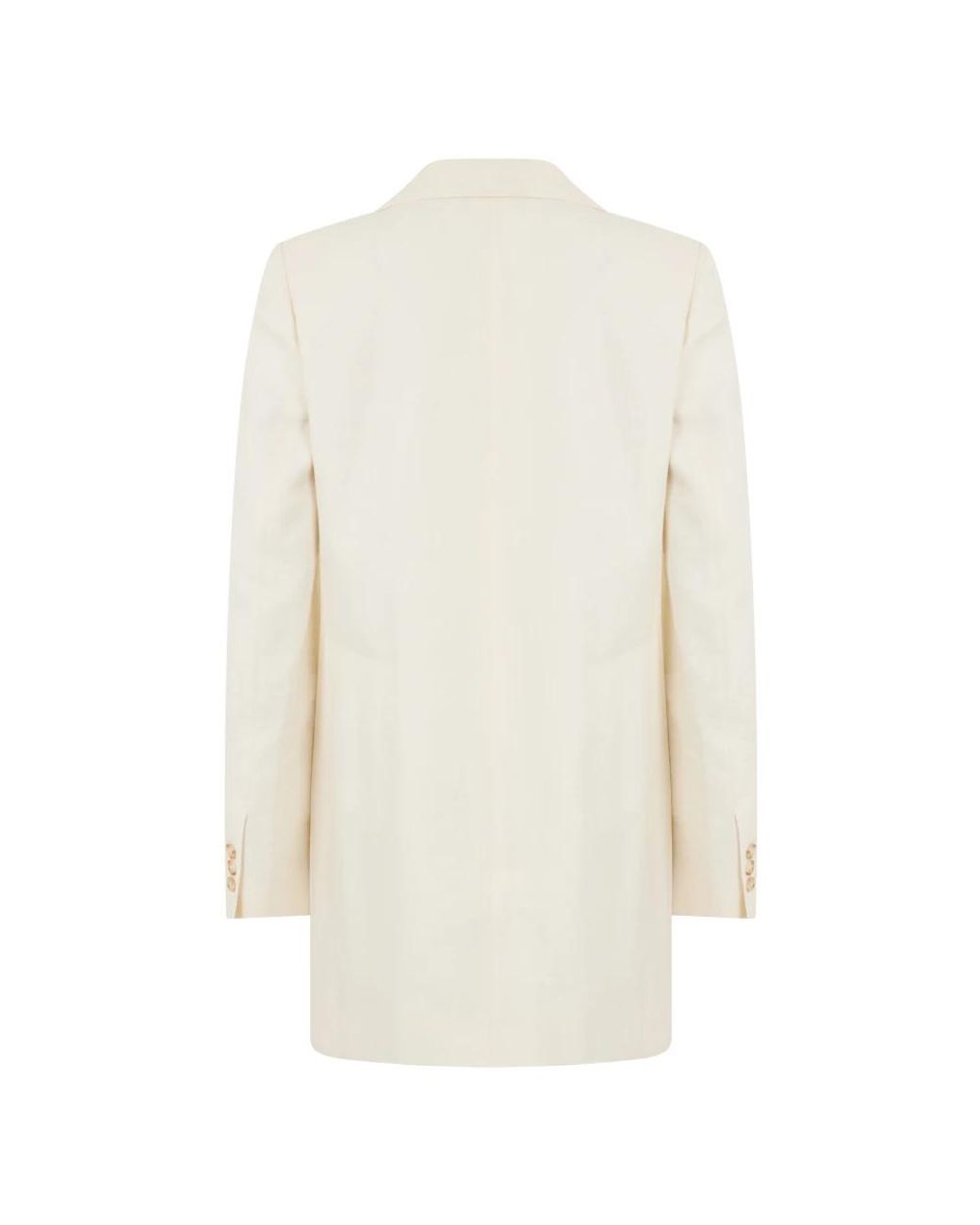 Alberta Ferretti Natural Single-Breasted Coats