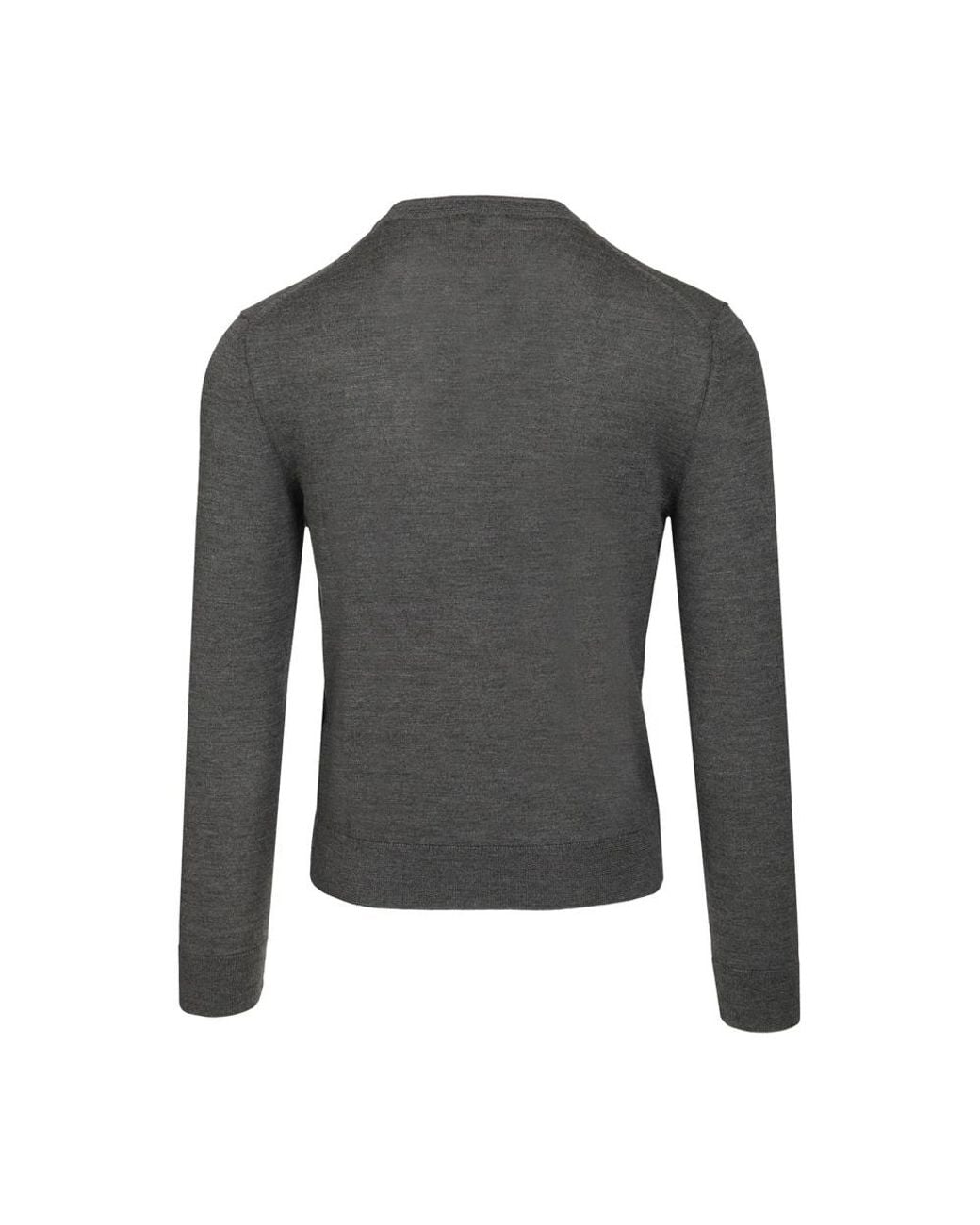 Etro Gray Round-Neck Knitwear for men
