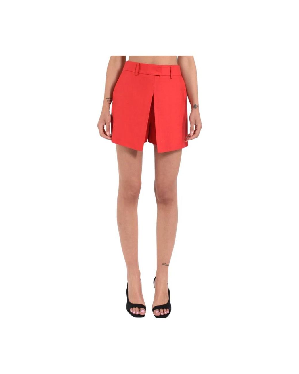 SIMONA CORSELLINI Red Casual Shorts