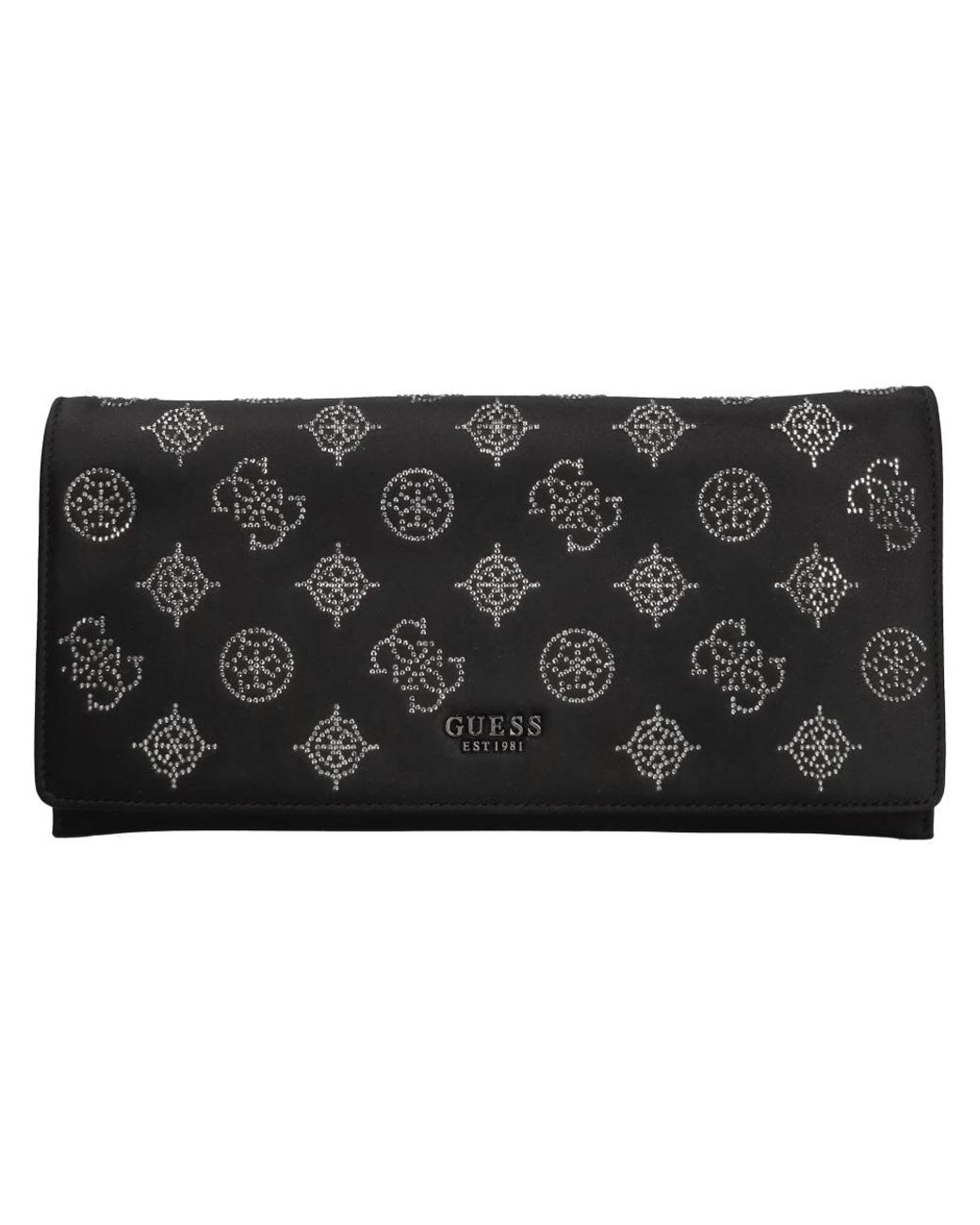 Guess Black Mini Flap Clutch