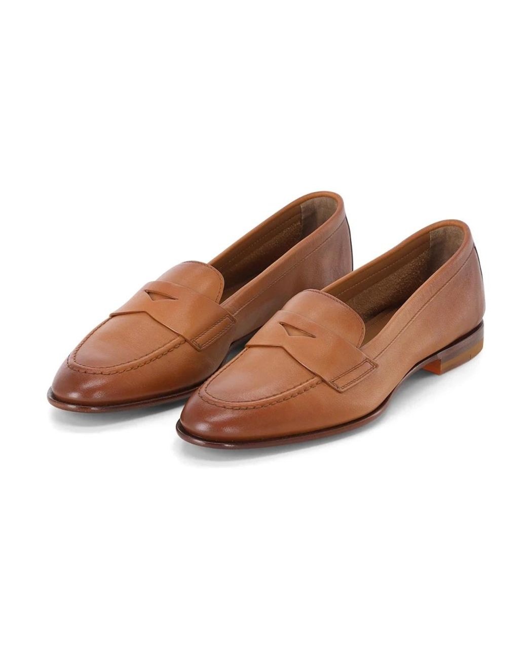 Santoni Penny Loafer in het Brown