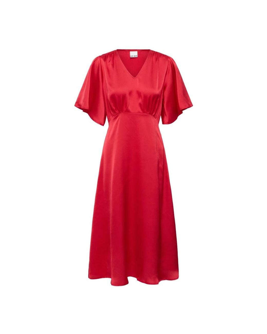 Ichi Midi Jurk in het Red