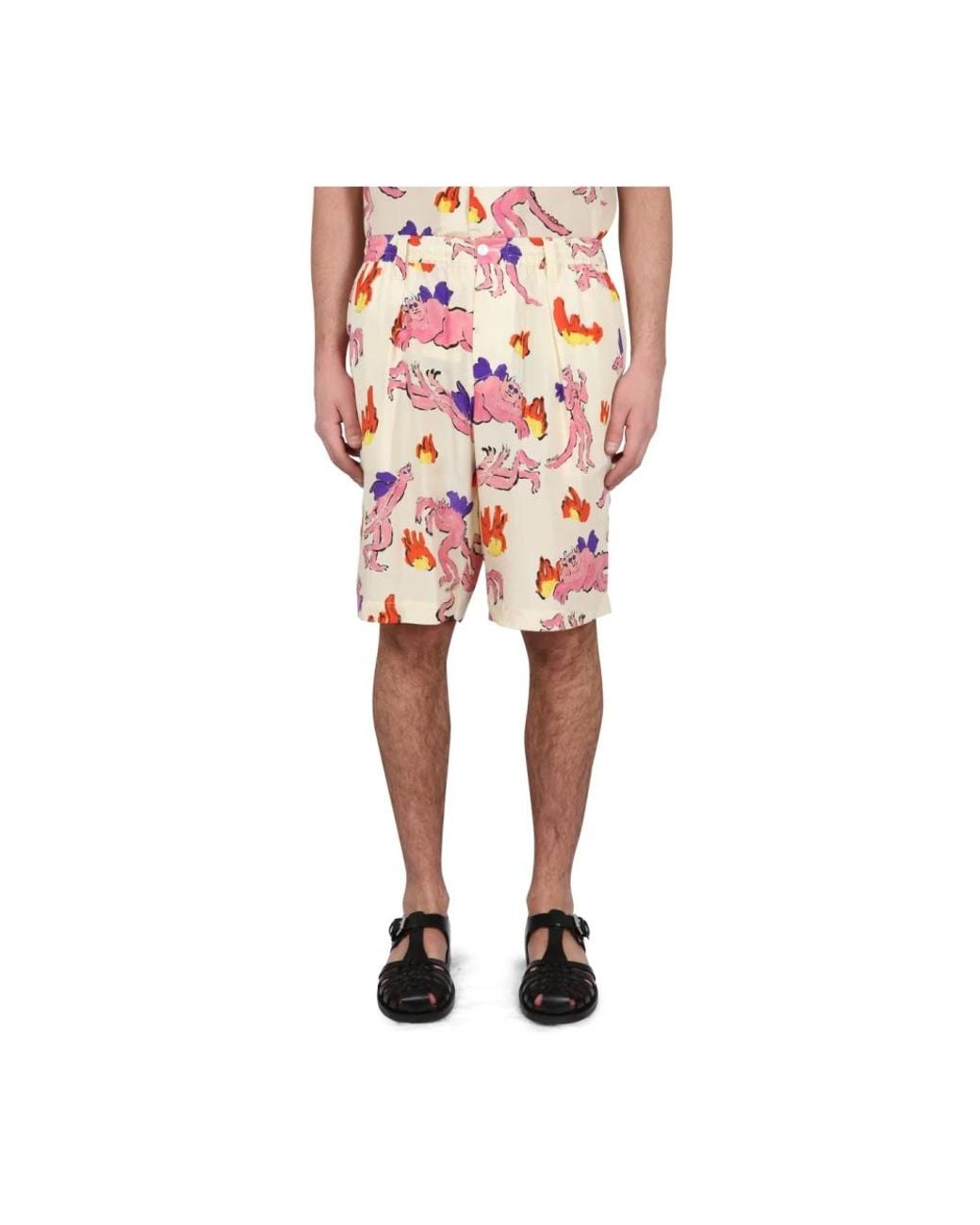Marni Red Casual Shorts for men
