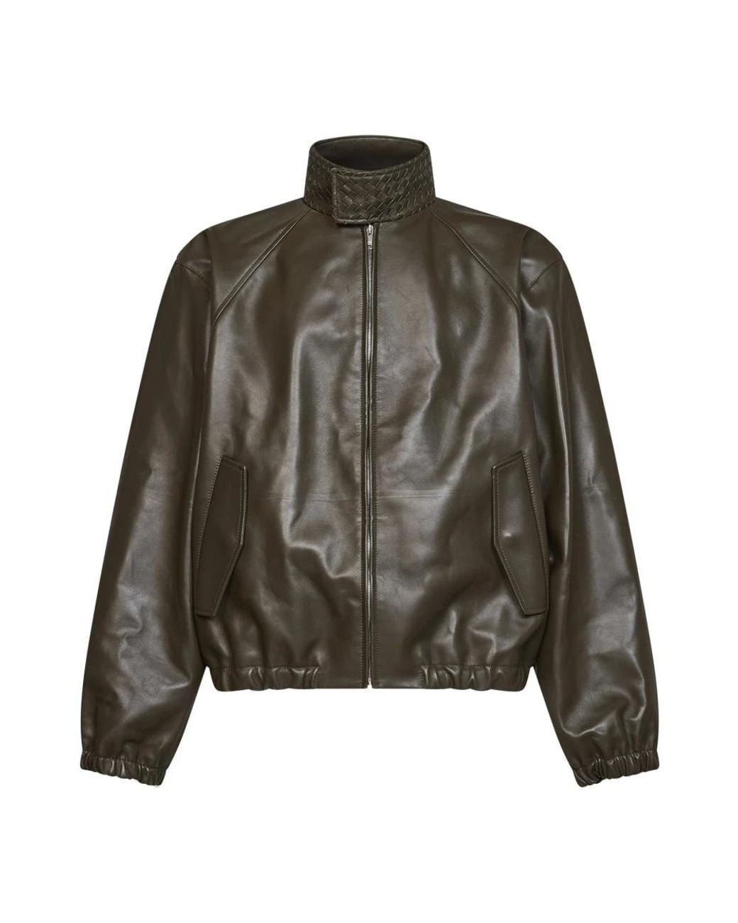 Bottega Veneta Green Leather Jackets for men