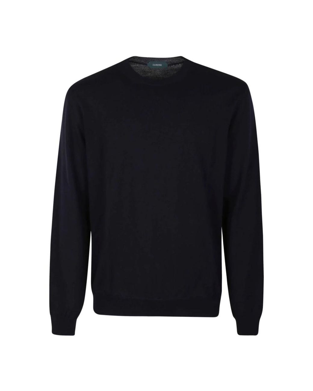Zanone Blue Round-Neck Knitwear for men