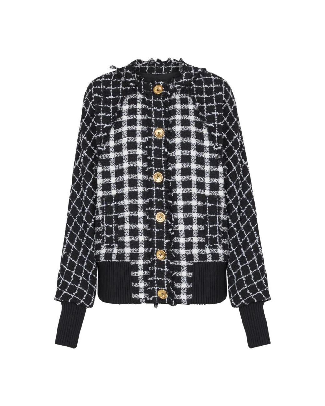Balmain Oversized Bomberjack in het Black