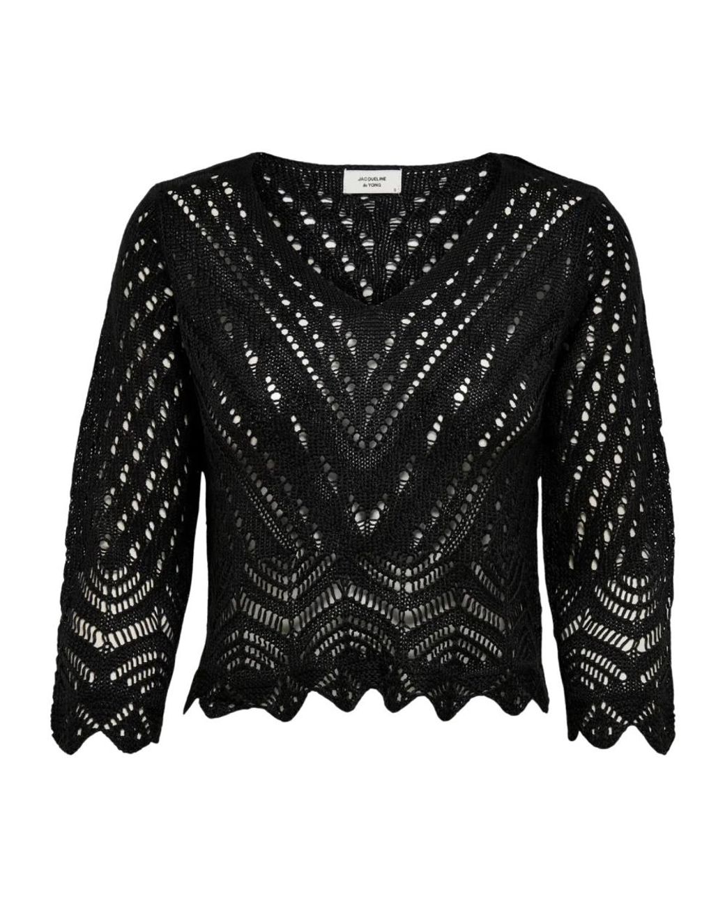 Jacqueline De Yong Black V-Neck Knitwear