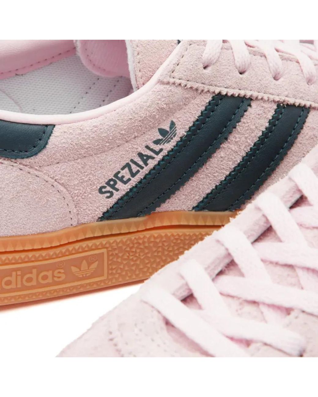 Adidas Originals Schoenen ,Roze ,Leer Vintage Handball Spezial Clear/Arctic Night in het Blue voor heren