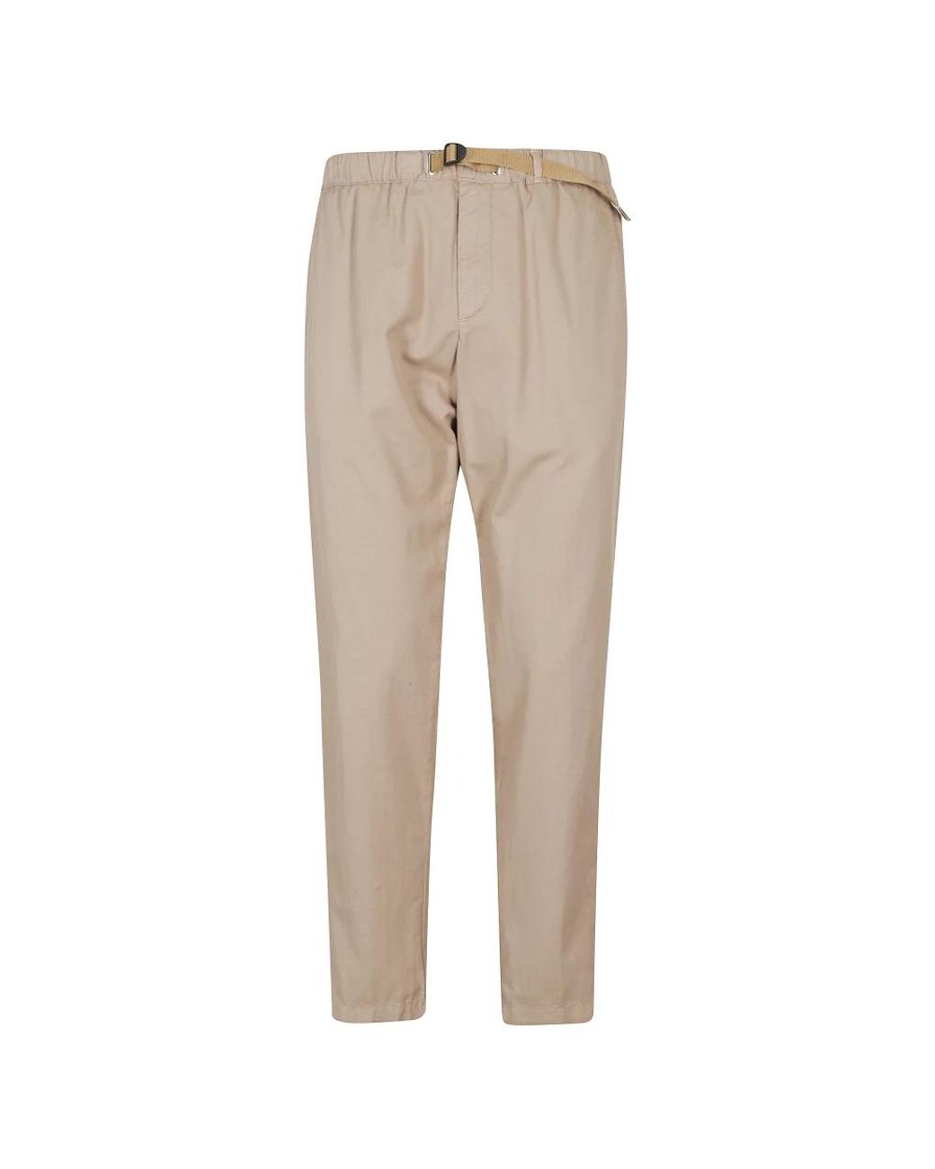 White Sand Natural Slim-Fit Trousers for men