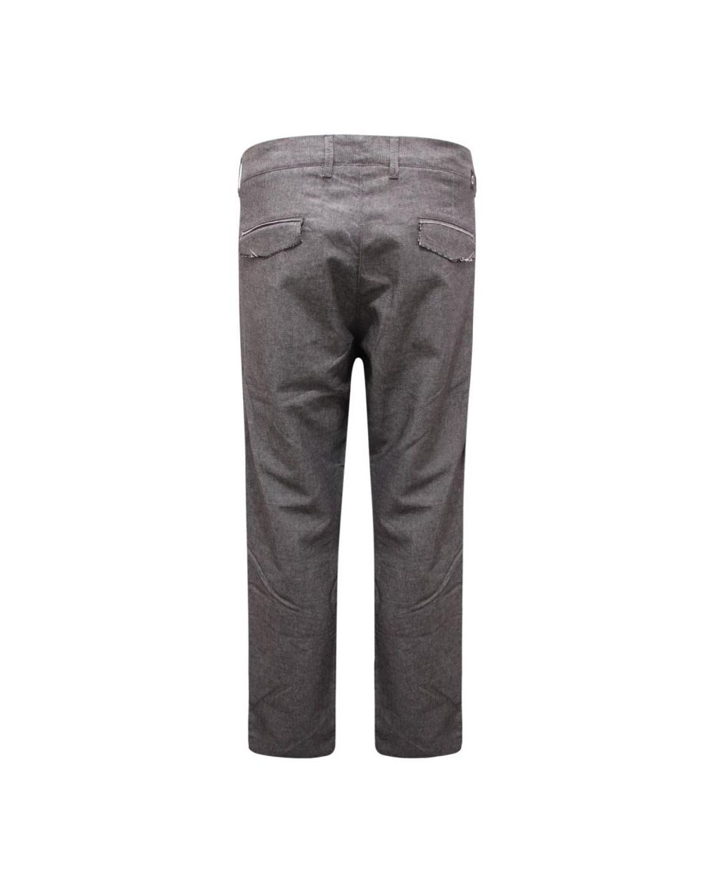 Officina 36 Gray Straight Trousers for men