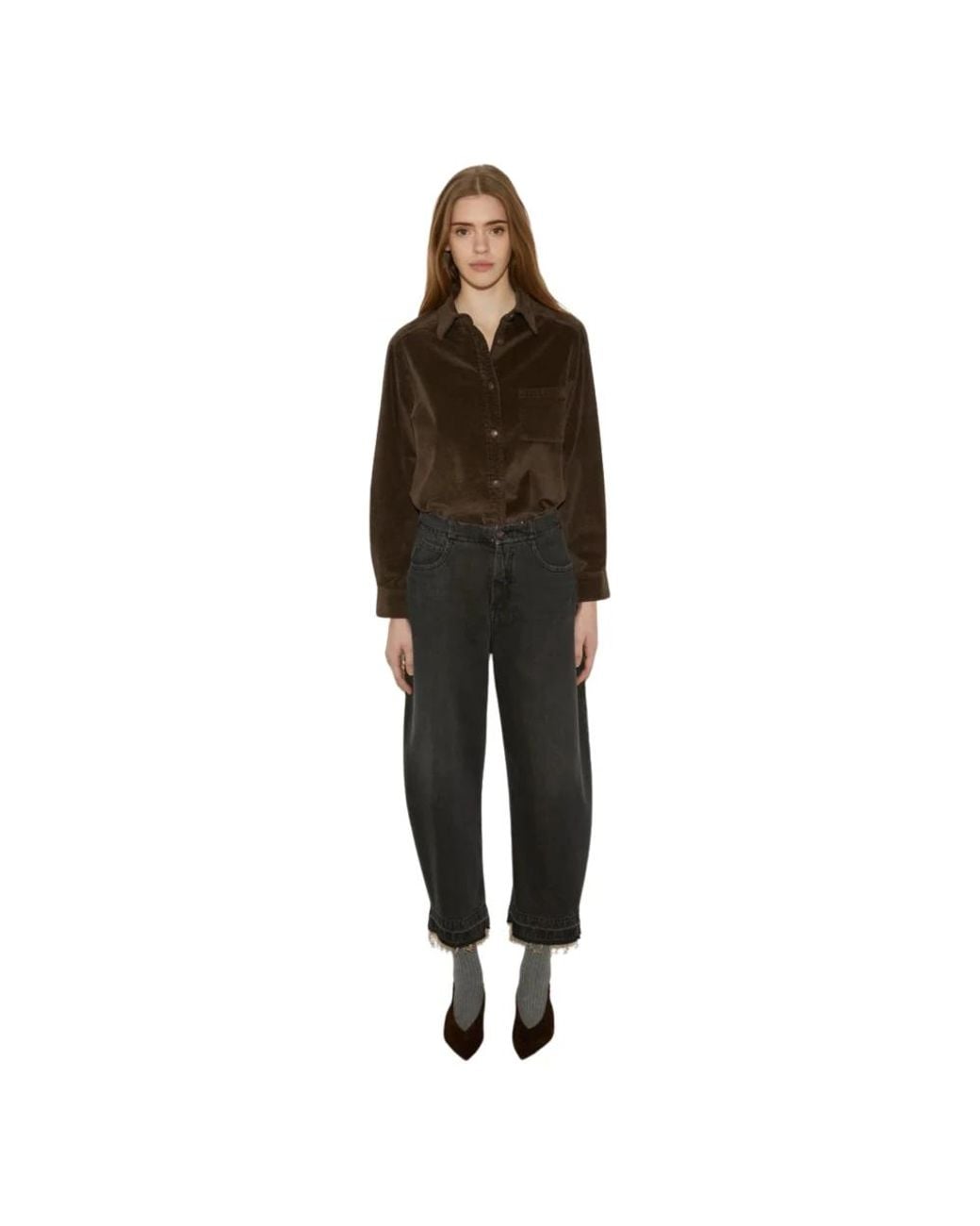 People Black Wide Jeans