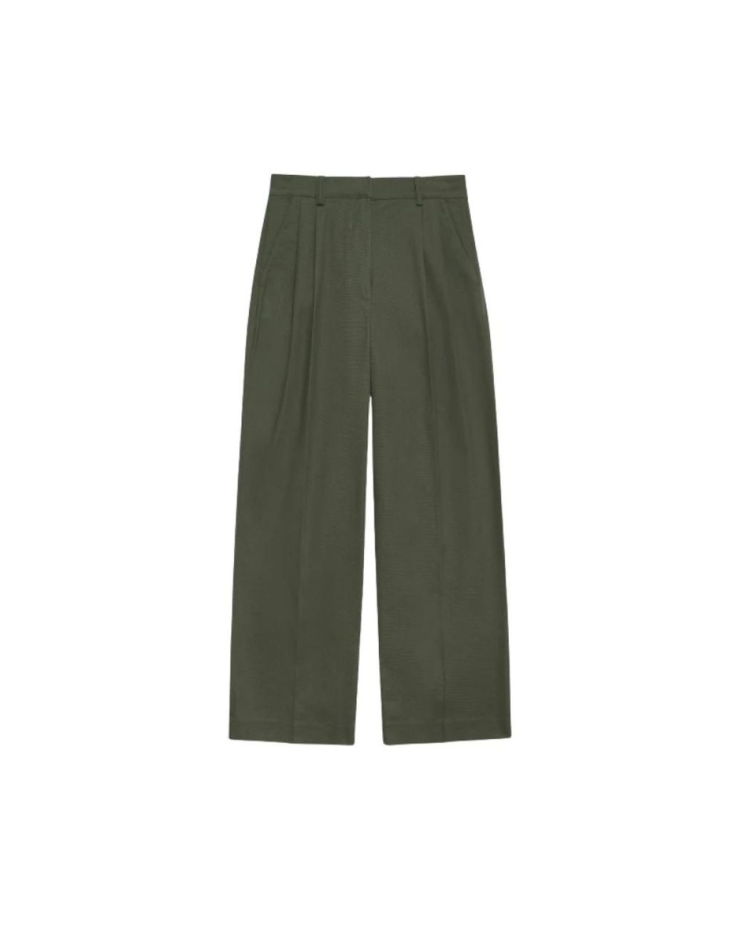 Anine Bing Green Wide Trousers