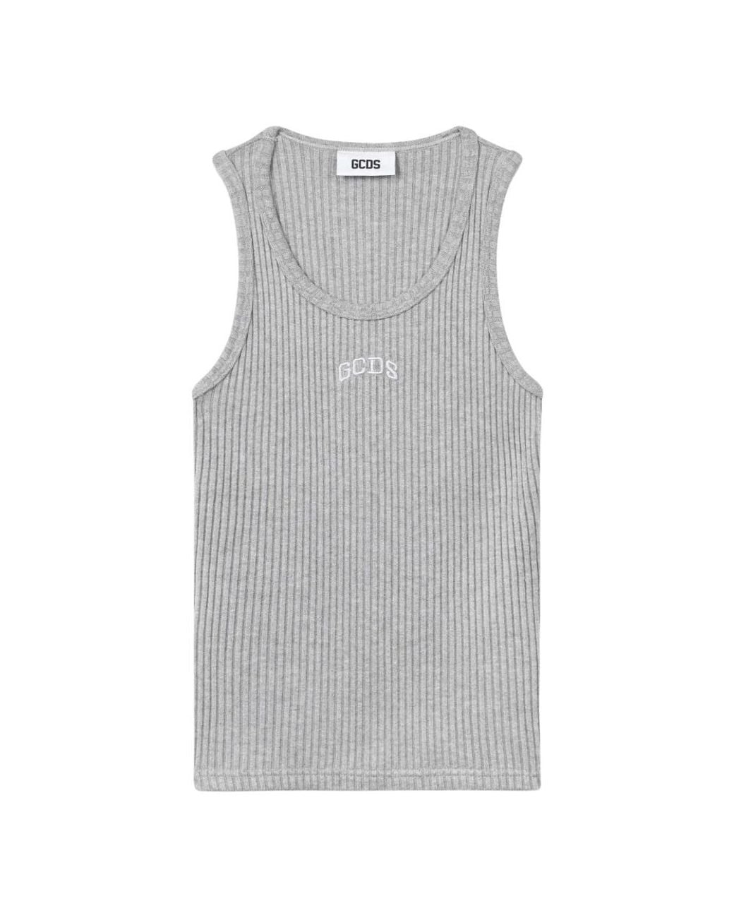 Gcds Gray Sleeveless Tops