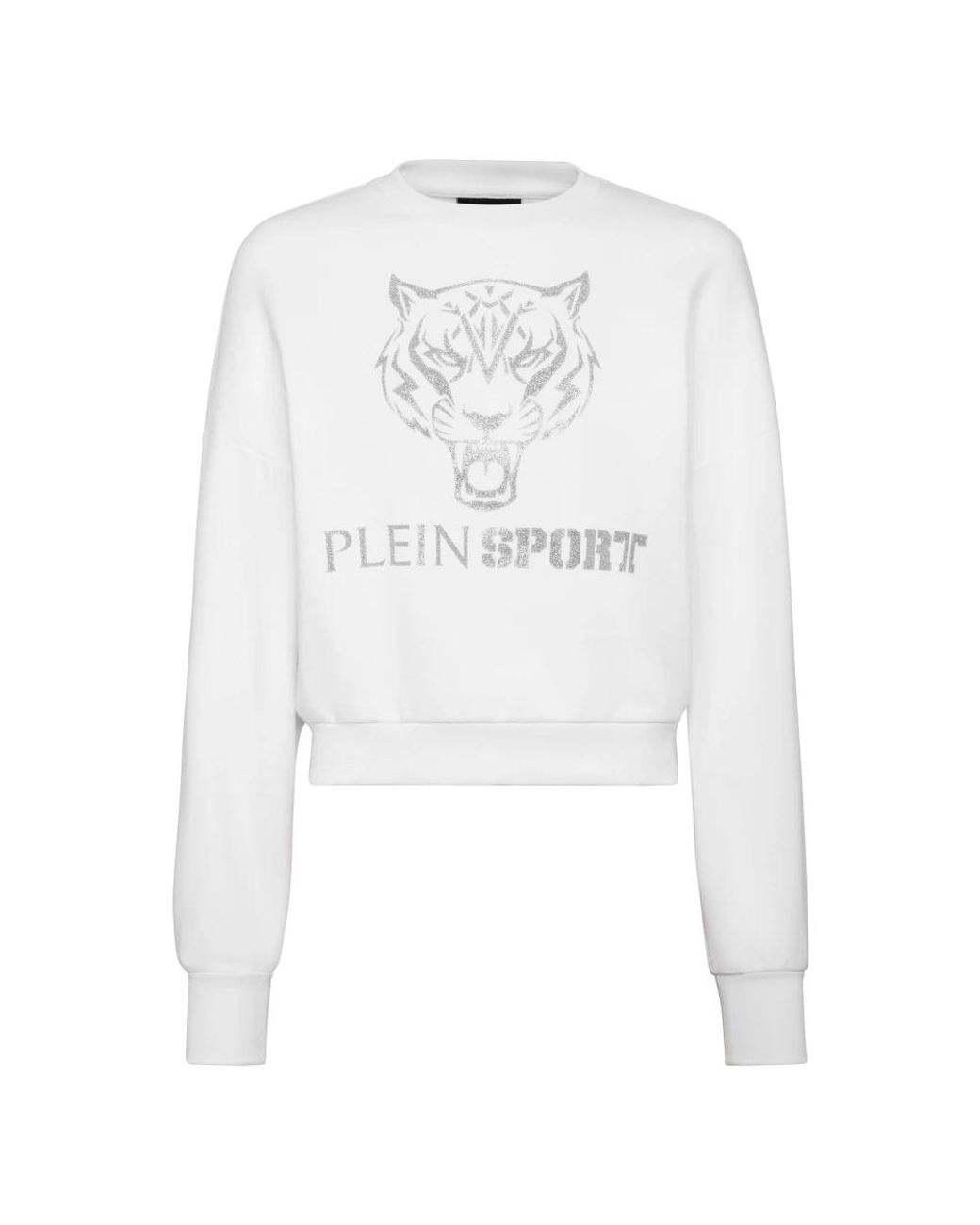Philipp Plein Fitness ,Wit ,Katoen Sweatshirt Tiger in het White