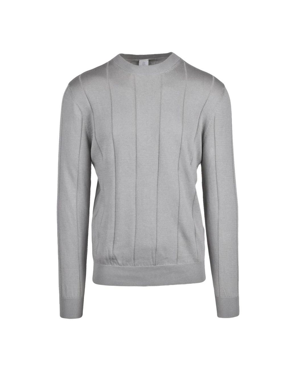 Eleventy Gray Round-Neck Knitwear for men