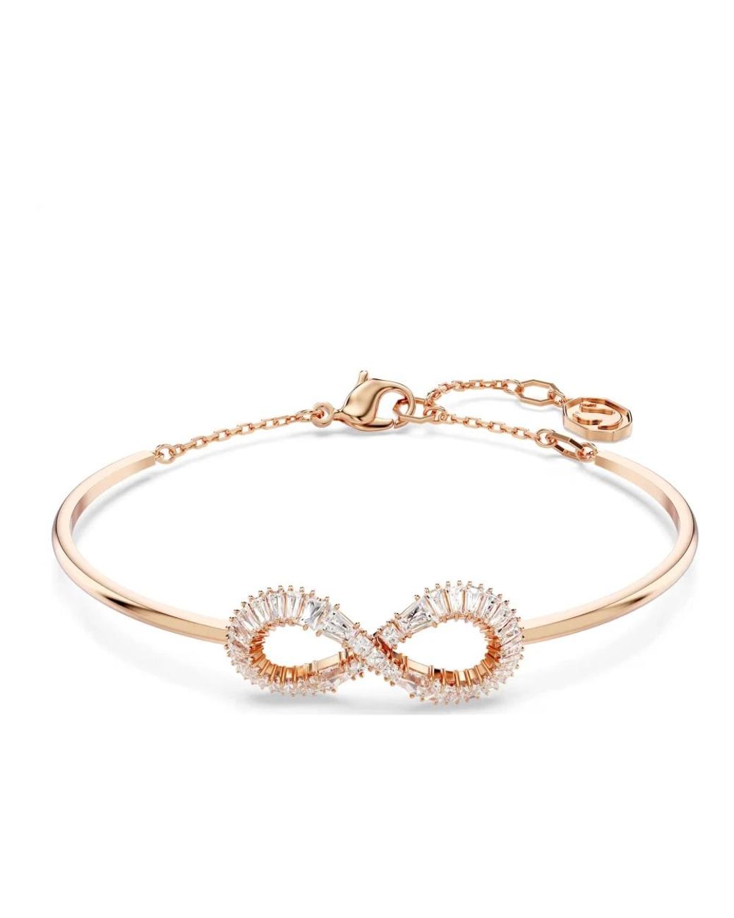 Swarovski Accessoires ,Roze ,Armband Vrouwen Hyperbola Infinity Wit Roségoud 5679443 in het Metallic