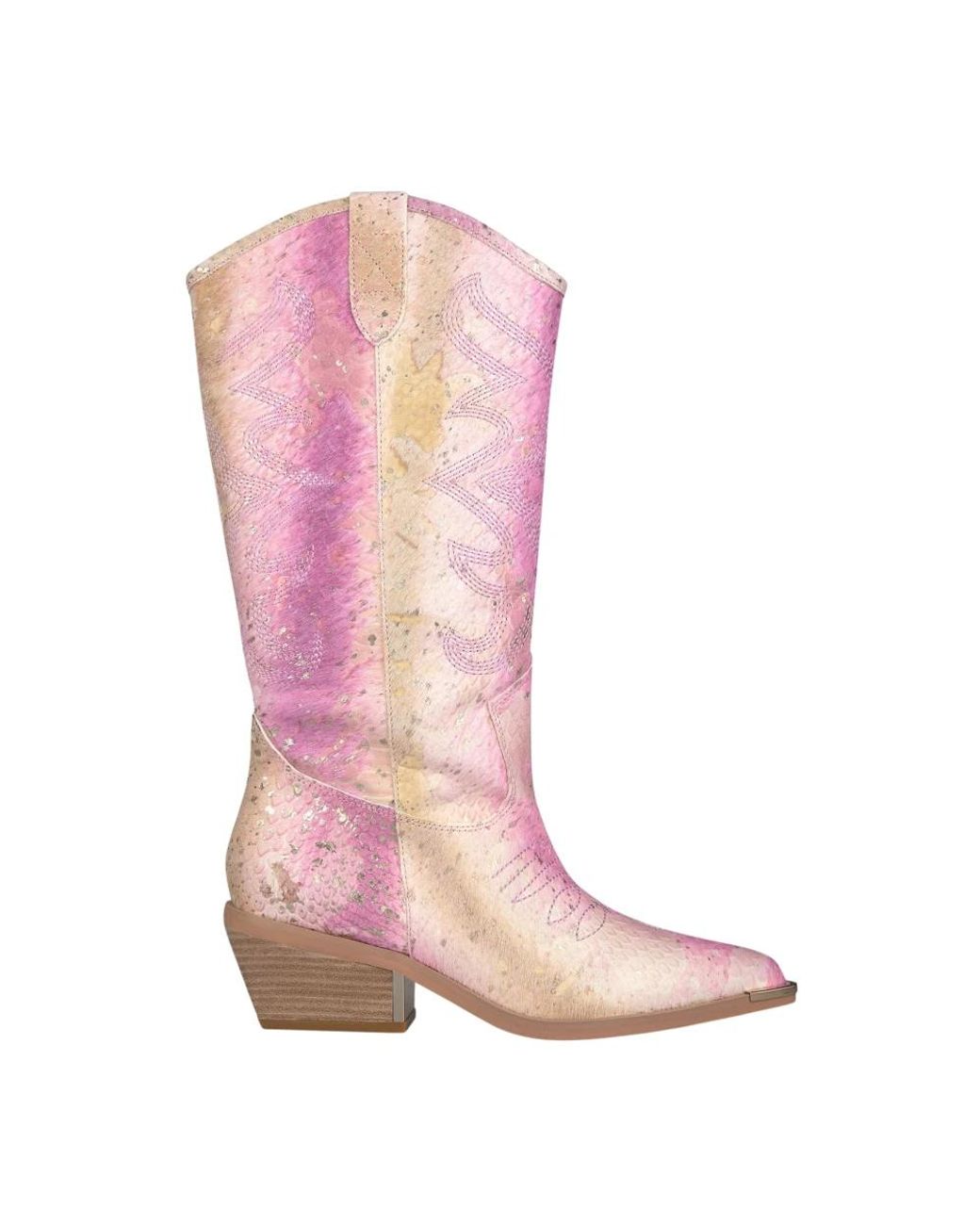Alma En Pena. Pink Cowboy & Biker Boots