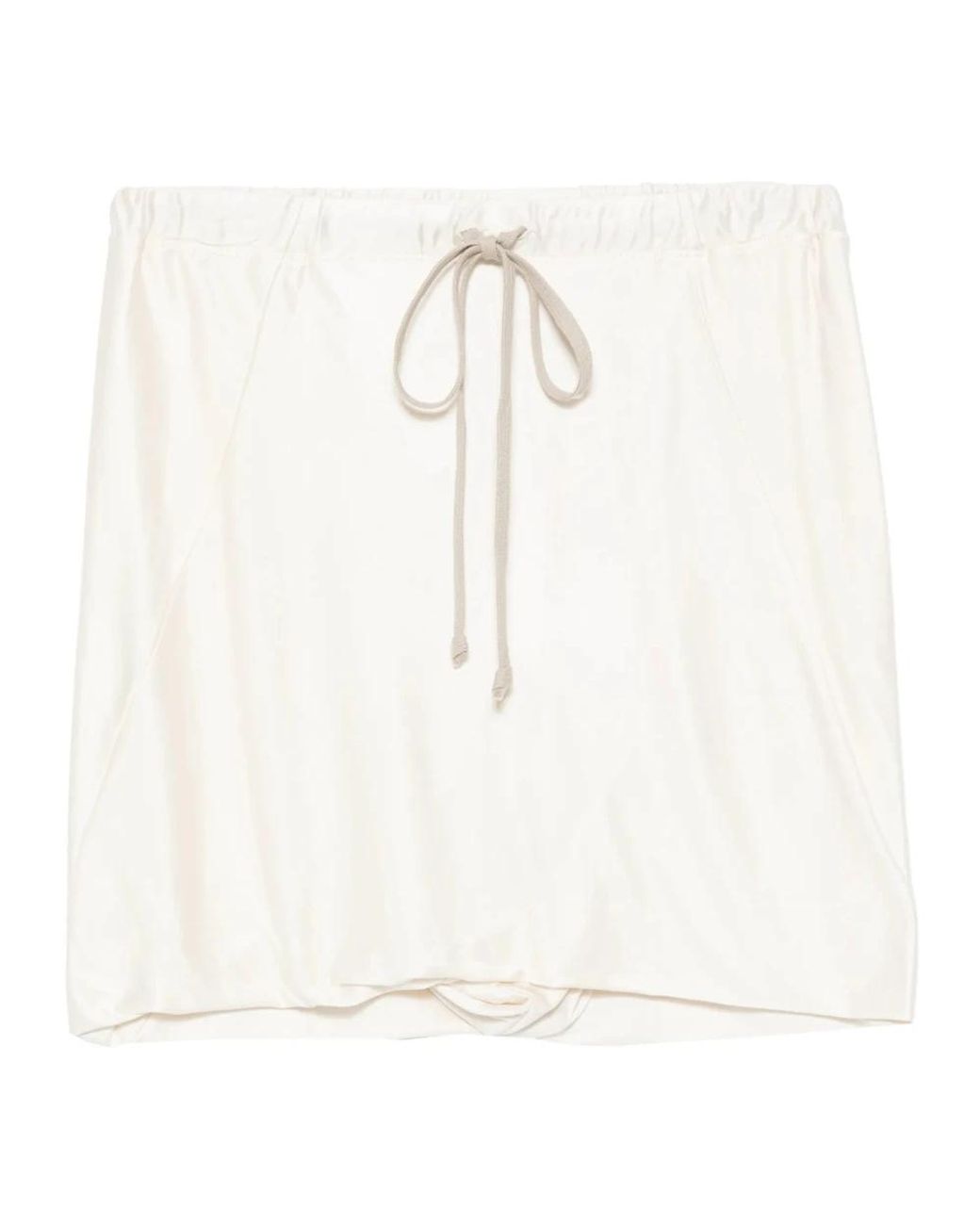 Rick Owens White Short Skirts