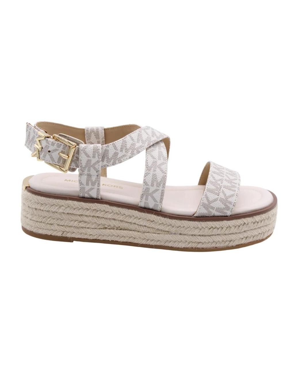 Michael Kors Schoenen ,Leer Hardstone Sandaal in het White