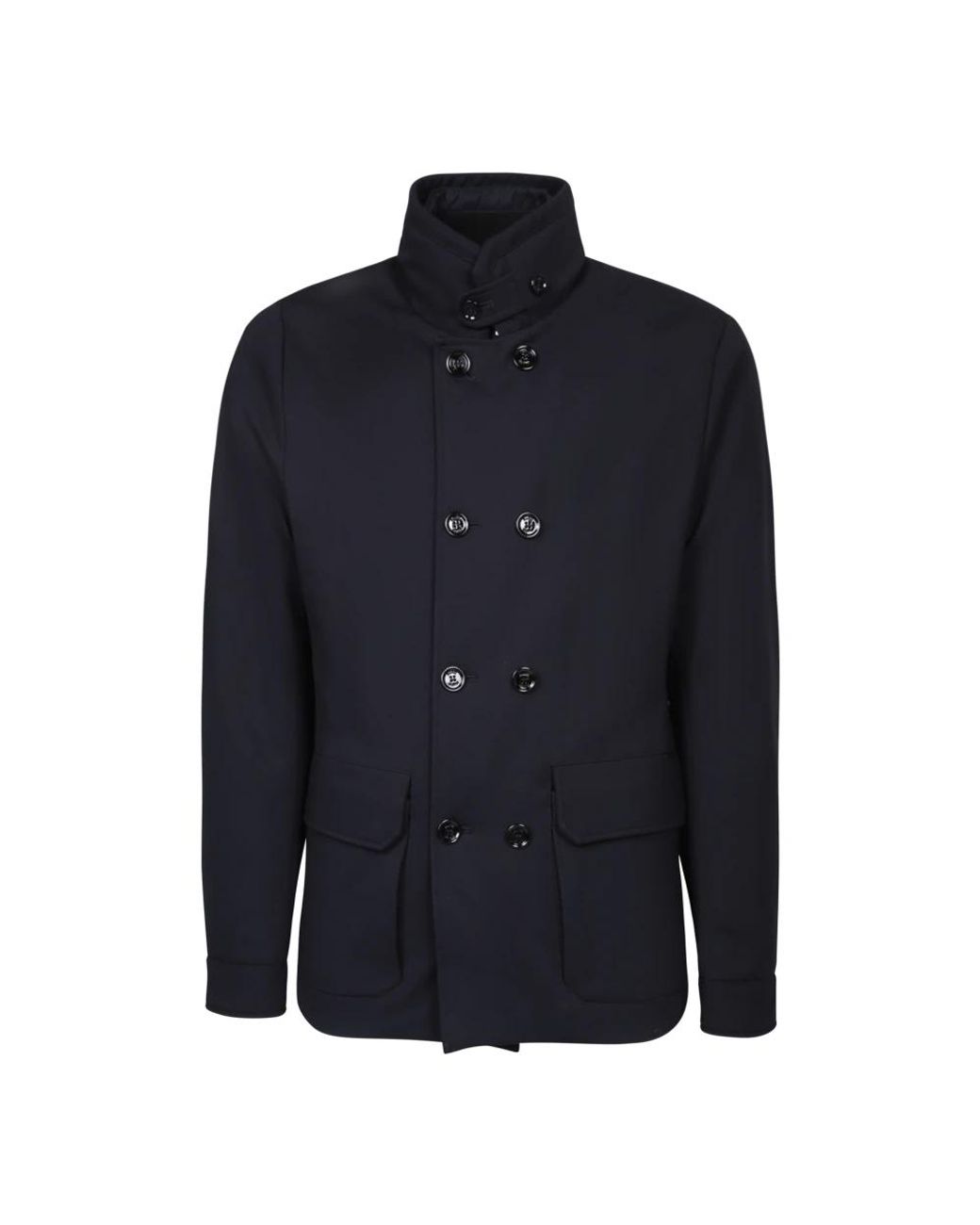 Moorer Blue Double-Breasted Coats for men