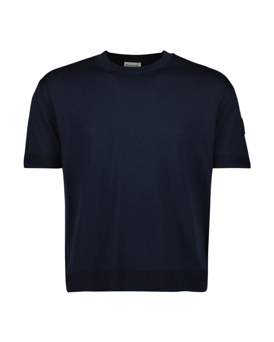 Moncler Blue Round-Neck Knitwear for men
