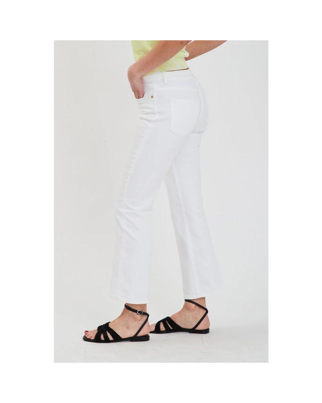 Pinko White Bootcut Jeans