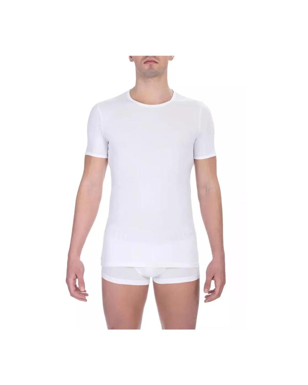 Bikkembergs Ondergoed ,Wit ,Katoen Klassiek Wit Katoenen T-Shirt in het White voor heren