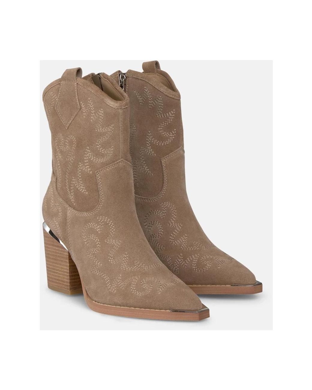 Alma En Pena. Brown Cowboy & Biker Boots