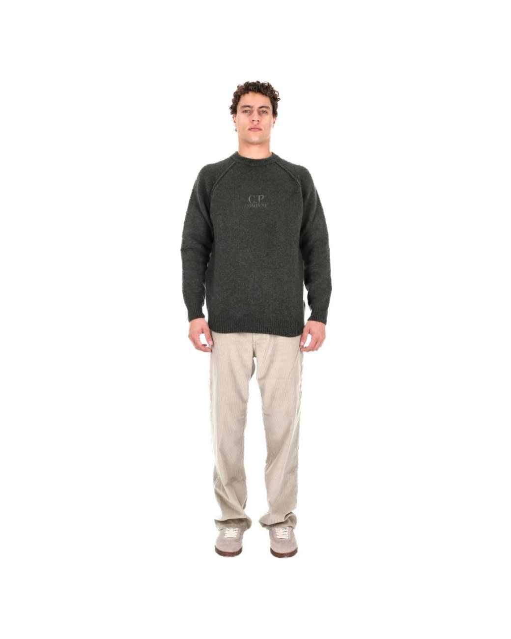 C P Company Green Round-Neck Knitwear for men