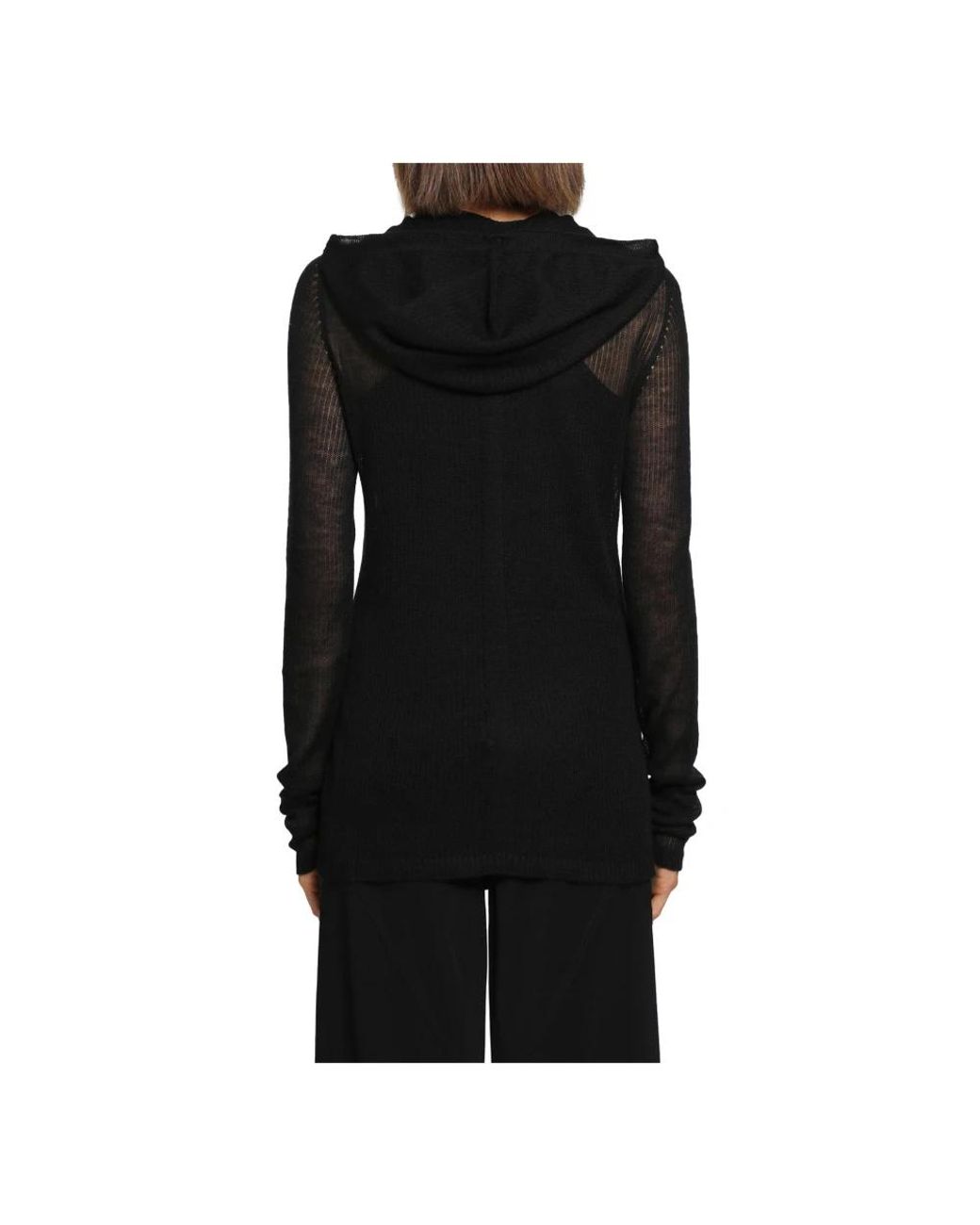 Rick Owens Black Round-Neck Knitwear