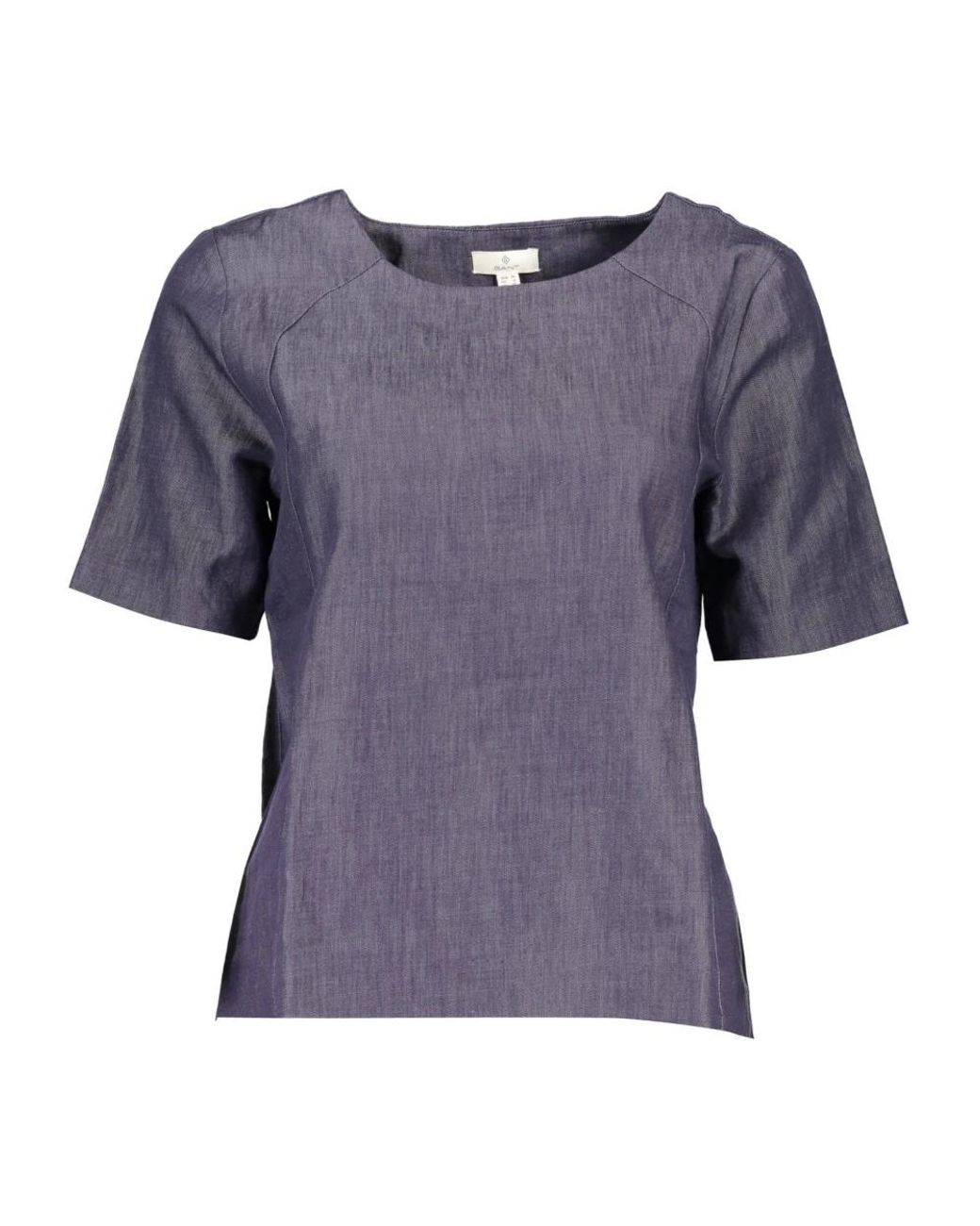 Gant Overhemden ,Blauw ,T-Shirts in het Purple