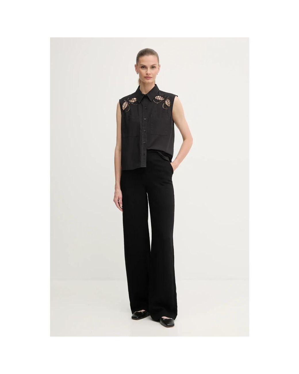 DKNY Black Baumwollhemd