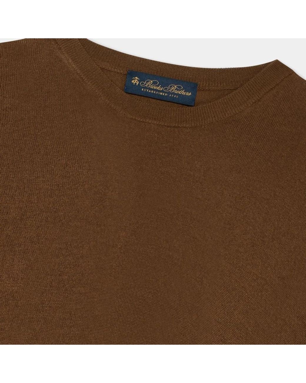 Brooks Brothers Brown Round-Neck Knitwear for men