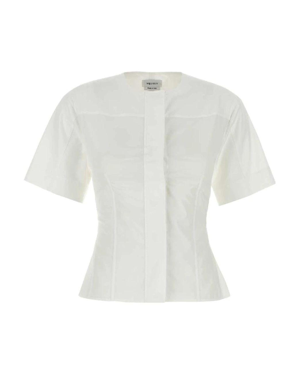 McQueen Witte Poplin Overhemd Voor Mannen in het White