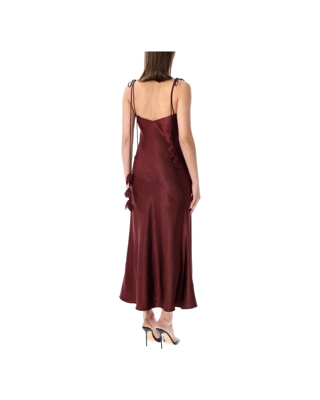 Midi Dresses Self-Portrait de color Red