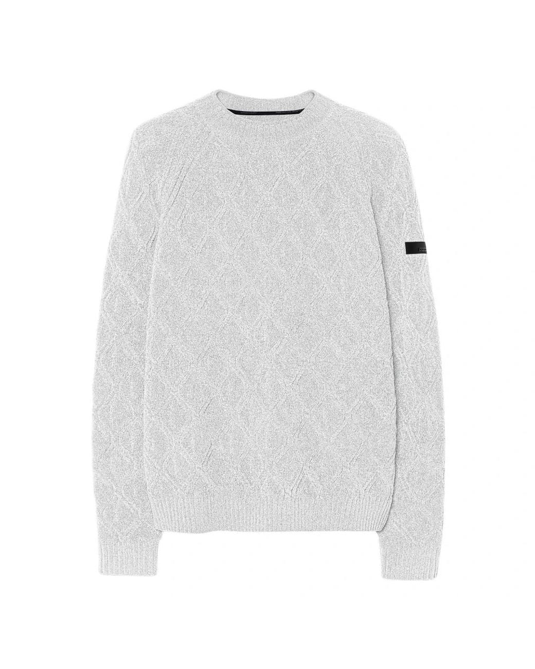 Rrd White Round-Neck Knitwear for men