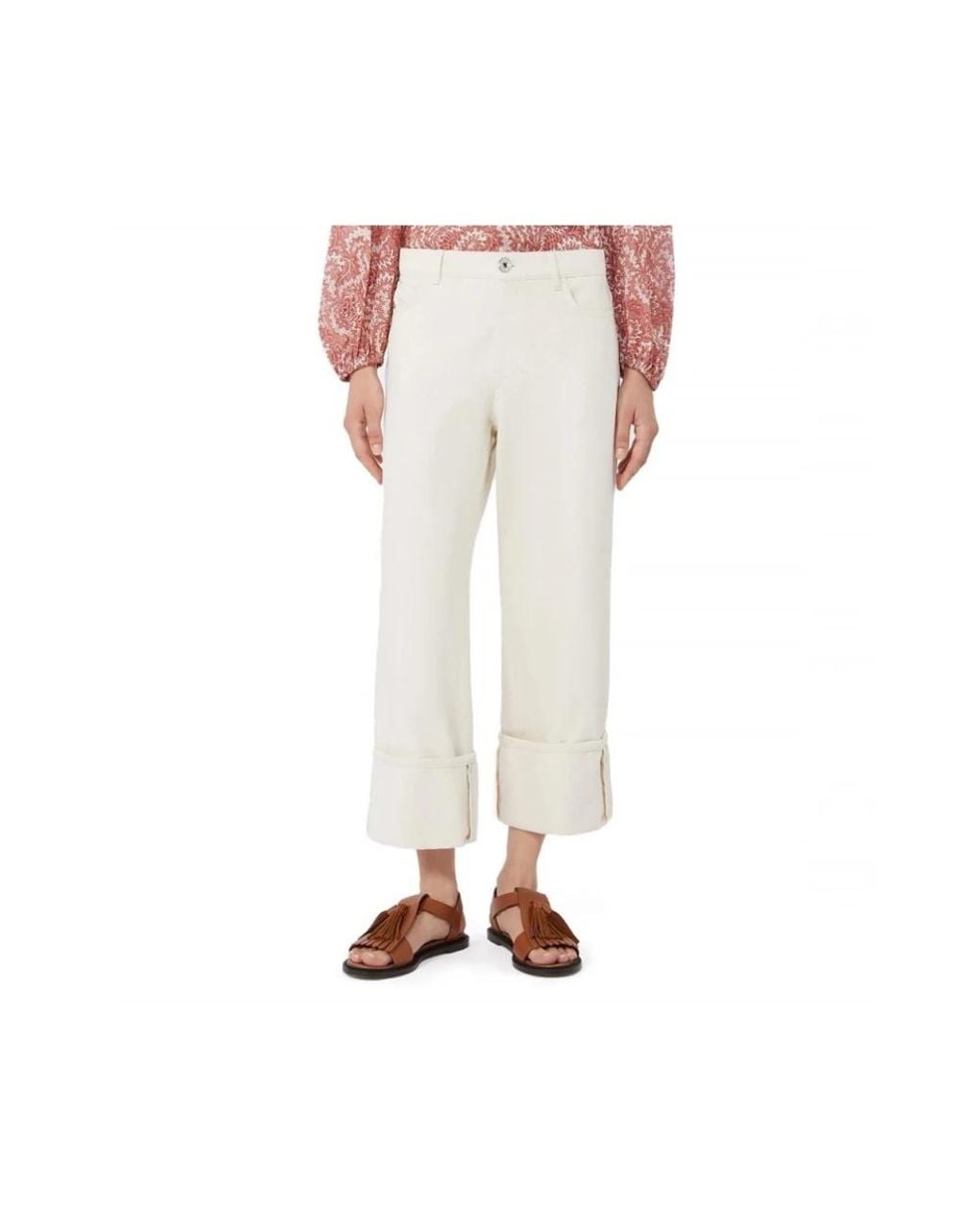 Weekend by Maxmara White Cropped Trousers