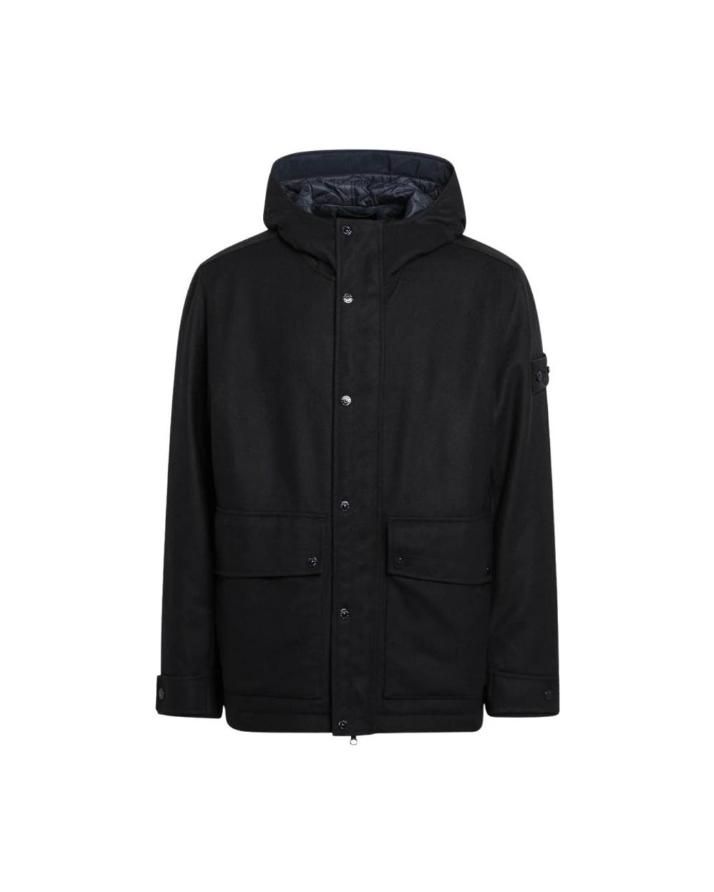 Stone Island Black Winter Jackets for men