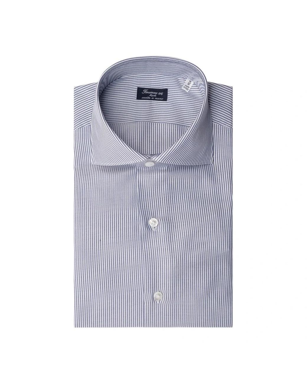 Finamore 1925 Blue Formal Shirts for men