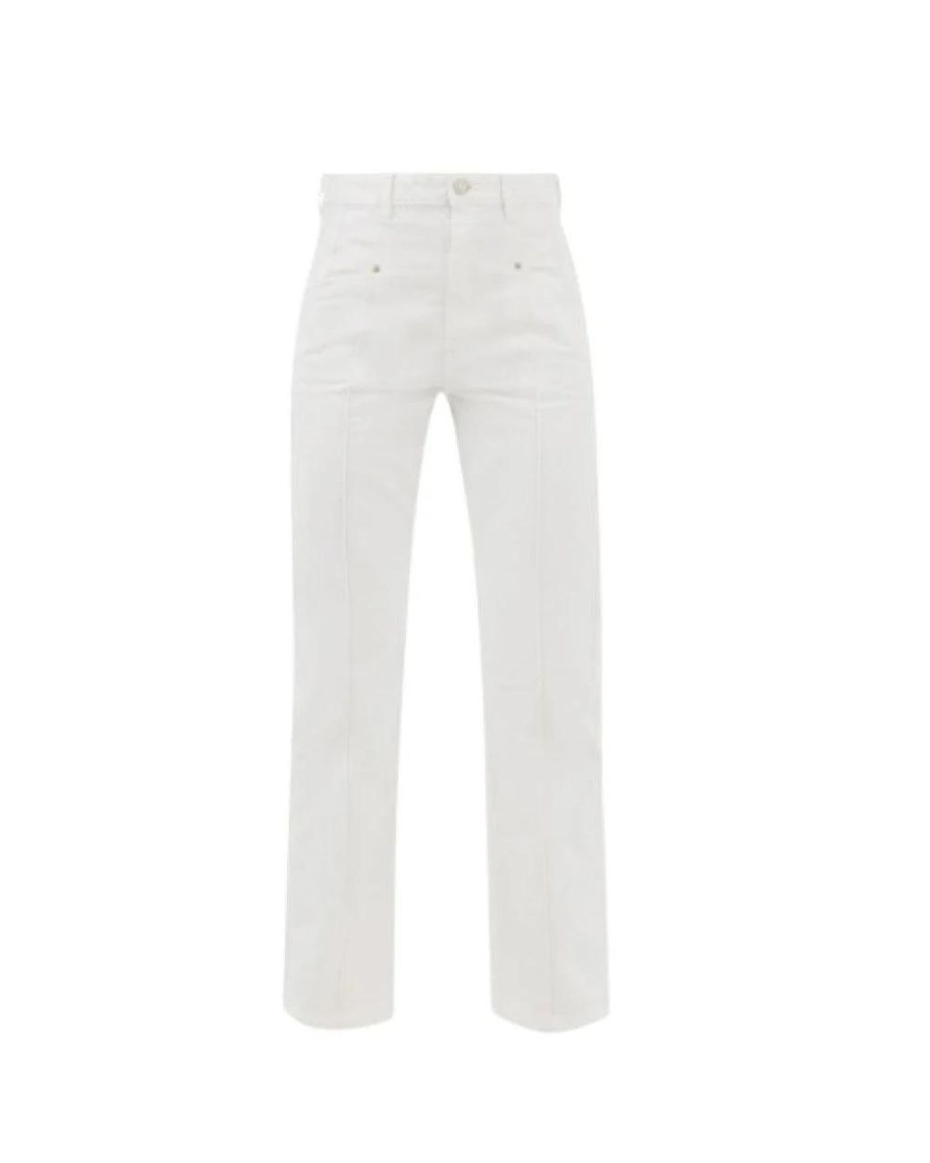 Isabel Marant White Straight Fit Jeans