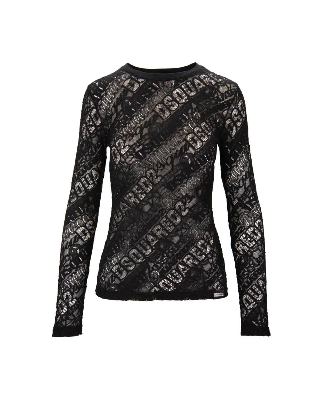 DSquared² Tops ,Zwart ,Katoen Long Sleeve Tops in het Black
