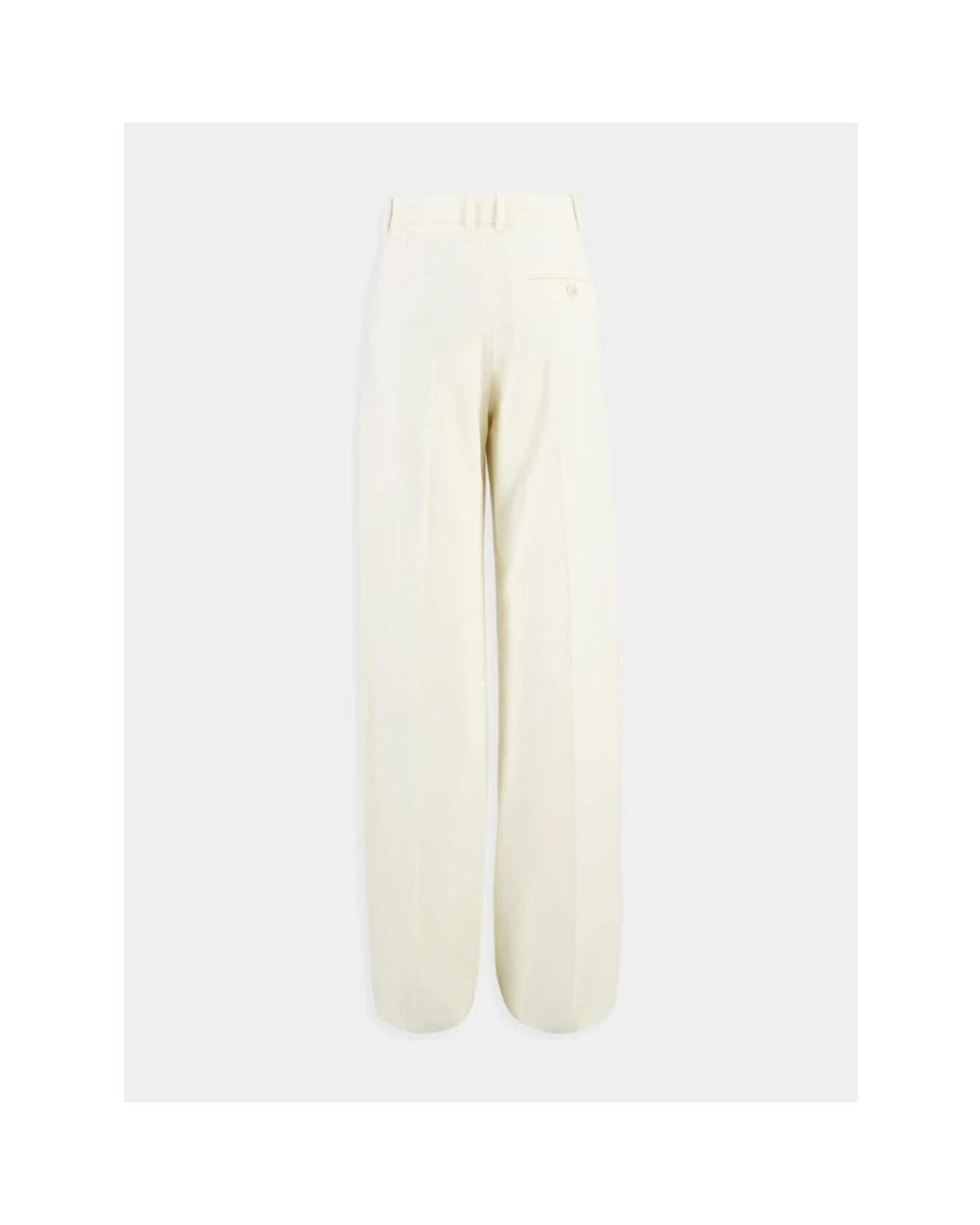 Stella McCartney White Straight Trousers