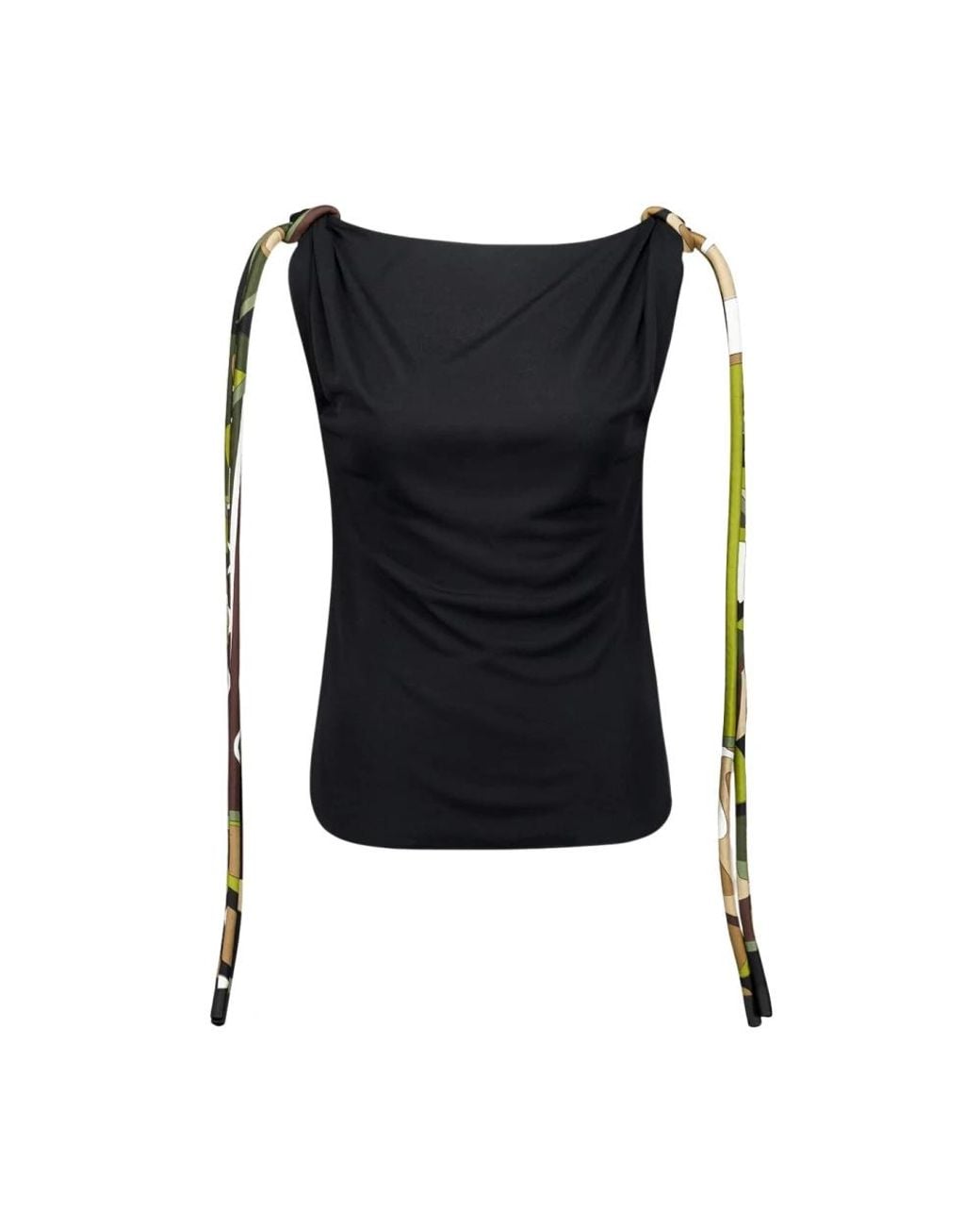 Emilio Pucci Black Sleeveless Tops