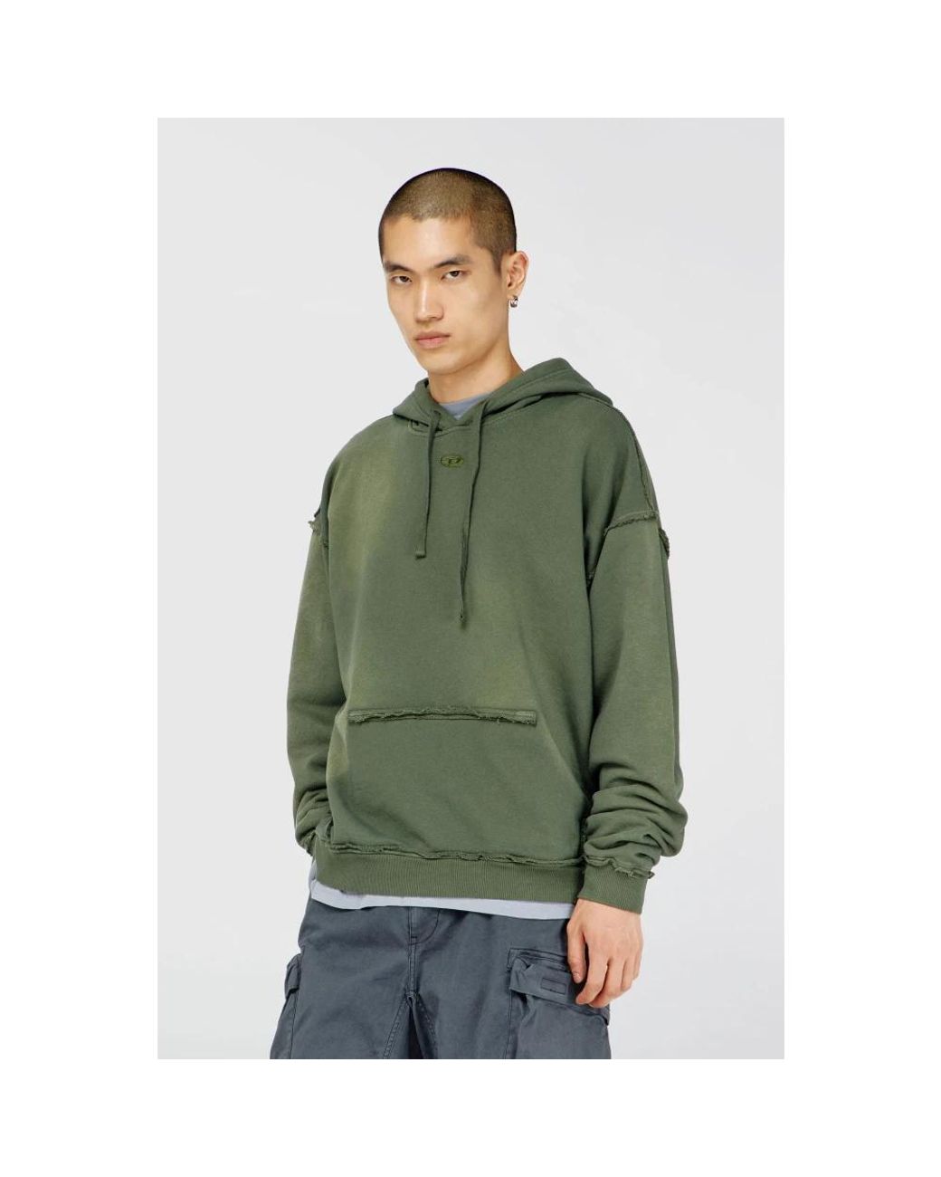 DIESEL Green Hoodies for men
