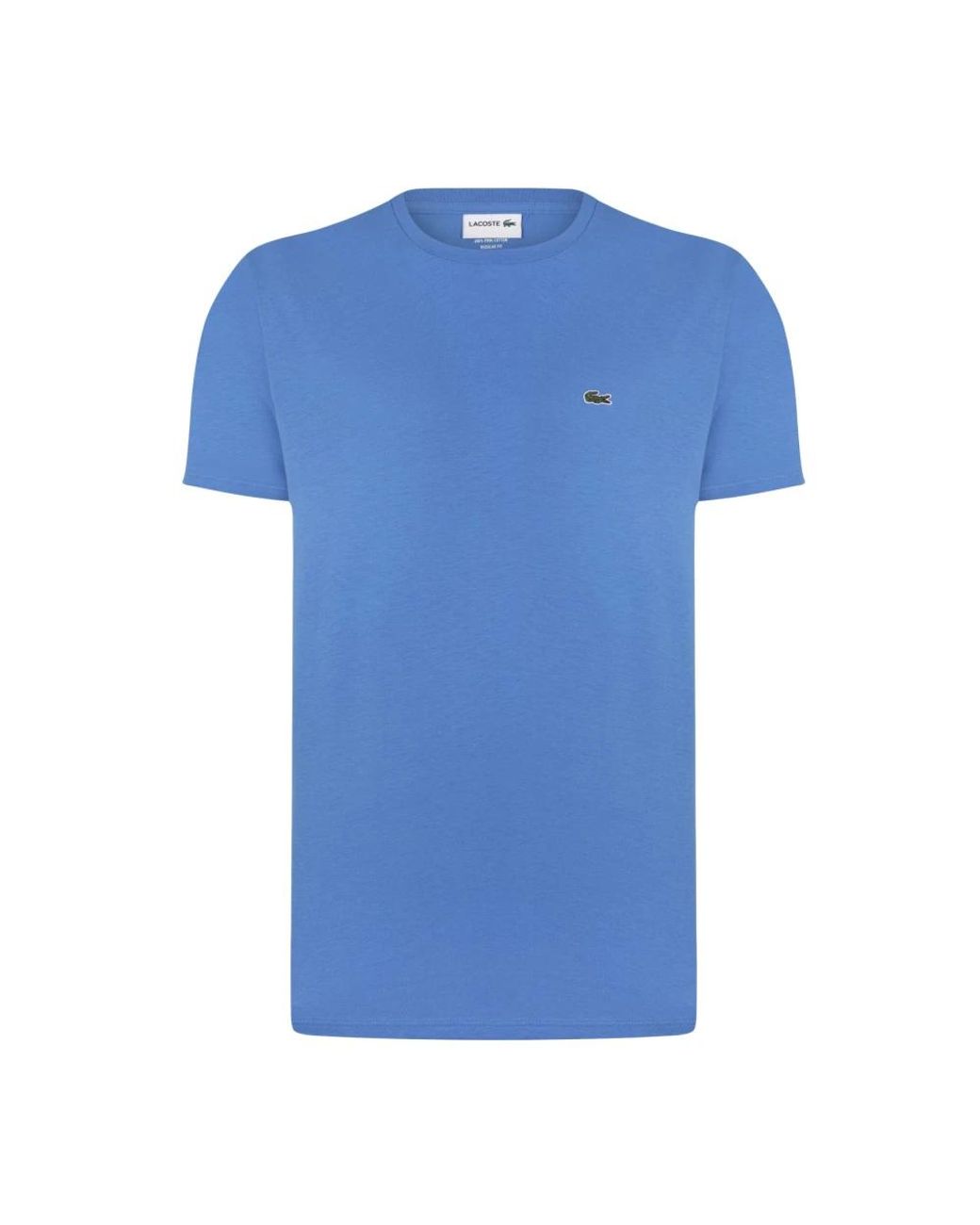 Lacoste Tops ,Blauw ,Katoen Licht Pima Katoenen T-Shirt in het Blue voor heren